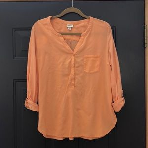 Merona Coral Top with Pocket Size XL.